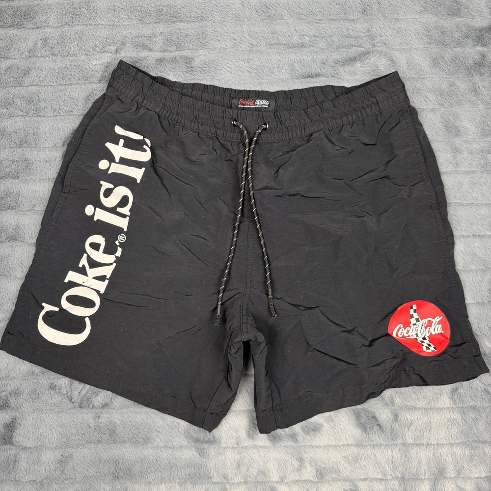 Coca-Cola Aeropostale Mens Black Coke Is It Swim Trunks Shorts 13622